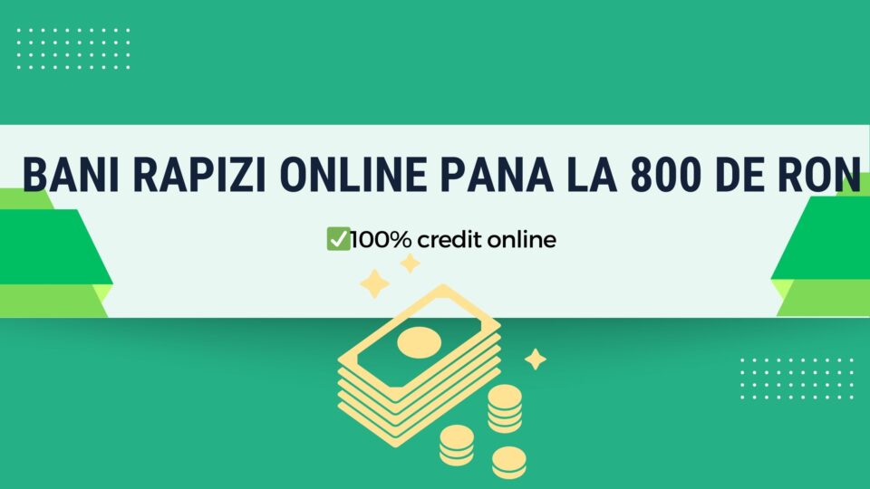 Bani rapizi online pana la 800 de RON